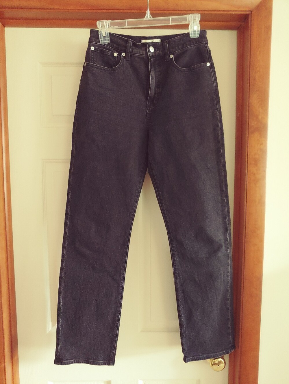 Madewell Women's Jeans 26 x 28 90’s Straight Leg Black High Rise